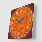Horloge Carrée Time and illustrated art on your wall. (Angle)