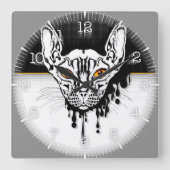 Horloge Carrée Time and illustrated art on your wall. (Recto)