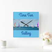 Horloge Carrée Time For Sailing (Maison)