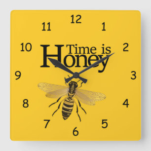 Horloge Carrée Time is Honey