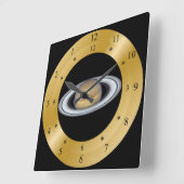 Horloge Carrée Time Machine Clock (Angle)