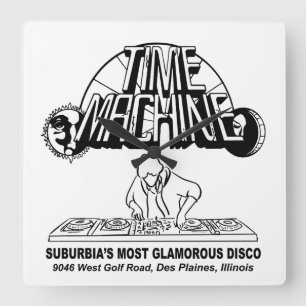 Horloge Carrée Time Machine Disco, Des Plaines (Niles), IL