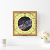 Horloge Carrée Time Machine ~ Veil Nebula ~ Time Portal ~ (Maison)