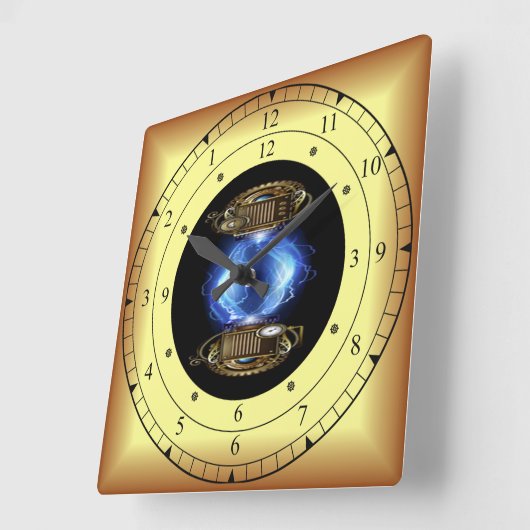 Horloge Carrée Time/Space/ Continuum (Angle)