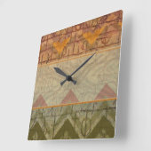 Horloge Carrée Timepiece Design Aztec (Angle)