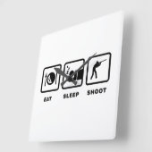 Horloge Carrée Tir (Angle)