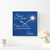 Horloge Carrée Tir pour la lune (Maison)