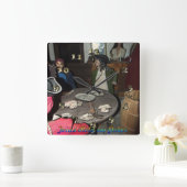 Horloge Carrée Tisonnier de fin de support de ` de prise du Texas (Maison)