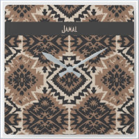 Tissu d'ethnie tribale Mudcloth noir et brun