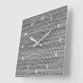 Horloge Carrée Tissu gris (Angle)