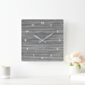 Horloge Carrée Tissu gris (Maison)