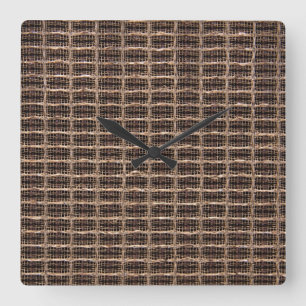 Horloge Carrée Tissu vintage de gril