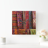 Horloge Carrée Tissus bhoutanais à vendre (Maison)