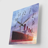 Horloge Carrée Titanic (Angle)