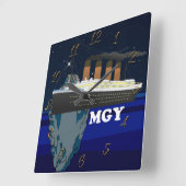 Horloge Carrée Titanic (Angle)