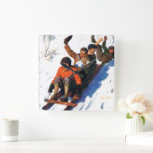 Horloge Carrée Tobagganing (Maison)