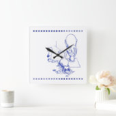 Horloge Carrée Toilettes Boire Kitty Chat Salle de bain Toile Loo (Maison)