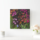 Horloge Carrée Tolumnia Equitant Oncidium (Maison)