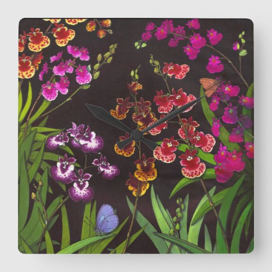 Horloge Carrée Tolumnia Equitant Oncidium (Recto)