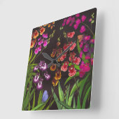 Horloge Carrée Tolumnia Equitant Oncidium (Angle)