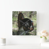 HORLOGE CARRÉE TOM TURKEY FULL STRUT SQUARE WALL CLOCK (Maison)