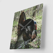 HORLOGE CARRÉE TOM TURKEY FULL STRUT SQUARE WALL CLOCK (Angle)