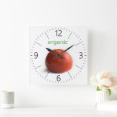 Horloge Carrée Tomate mûre (Maison)