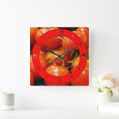 Horloge Carrée Tomatoes On Vine Numbered (Maison)