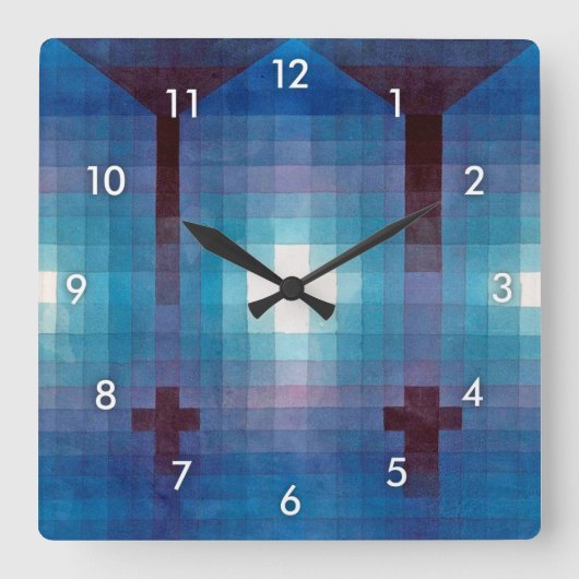 Horloge Carrée Tombeau en trois, Klee (Recto)