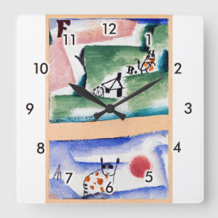 Horloge Carrée Tomcat's Turf, Paul Klee