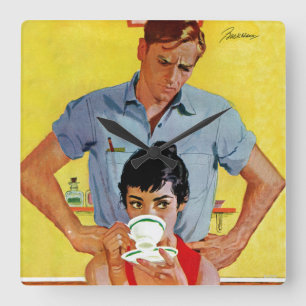 Horloge Carrée Too Late To Make Up