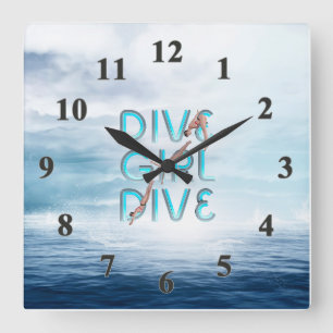 Horloge Carrée TOP Dive Girl Dive