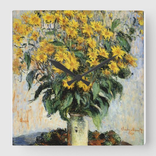 Horloge Carrée Topinambours (Recto)