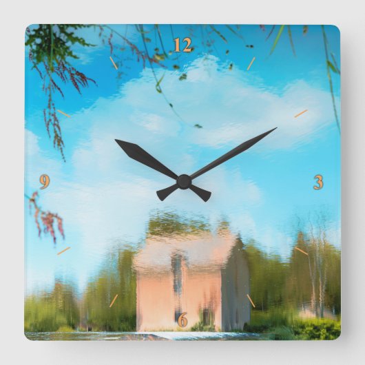 Horloge Carrée Topsy Turvy (Recto)