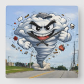 Horloge Carrée Tornado (Recto)