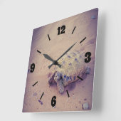 Horloge Carrée Tortue (Angle)
