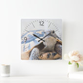 Horloge Carrée Tortue (Maison)