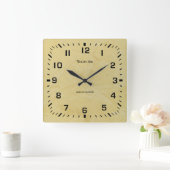 Horloge Carrée Toscane Sun Faux Finition 2.0 (Maison)