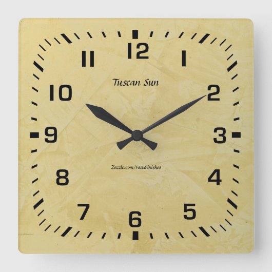 Horloge Carrée Toscane Sun Faux Finition 2.0 (Recto)