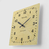 Horloge Carrée Toscane Sun Faux Finition 2.0 (Angle)