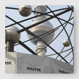 Horloge Carrée Tour de télévision mondiale de Berlin
