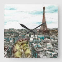 Tour Eiffel vintage des destinations | dans la vue