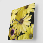 Horloge Carrée tournesol (Angle)