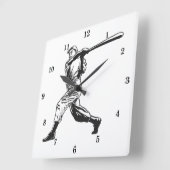 Horloge Carrée Tournoi de tennis de Wall Clock (Angle)