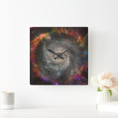 Horloge Carrée Tous voir l'oeil dans l'espace (Maison)