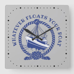 Horloge Carrée Tout Ce Qui Flotte Votre Bateau Nautical