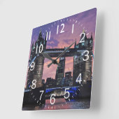 Horloge Carrée Tower Bridge (Royaume-Uni) Sunset (Angle)