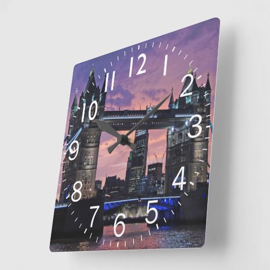 Horloge Carrée Tower Bridge (Royaume-Uni) Sunset (Angle)