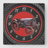 HORLOGE CARRÉE TRACTEUR ANCIEN (Recto)