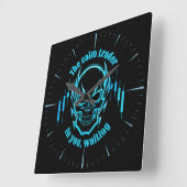 Horloge Carrée Trade Motivation | Skull | Calm Trader (Angle)